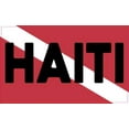 thumbnail image 1 of 5in x 3in Haiti Dive Flag Sticker, 1 of 4
