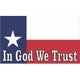 thumbnail image 1 of 5in x 3in In God We Trust Texas Flag Vinyl Sticker, 1 of 3