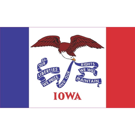 5in x 3in Iowa State Flag Sticker Vinyl Car Truck Bumper Decal S