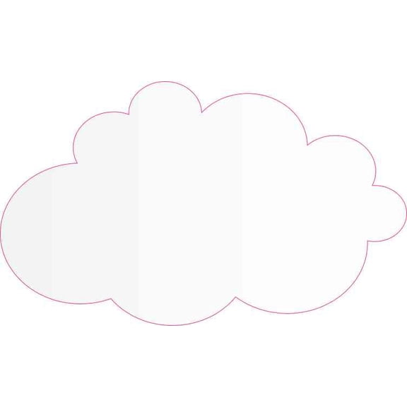 5in x 3in Large Gray Fade Cloud Sticker Vinyl Decal Rain Clouds
