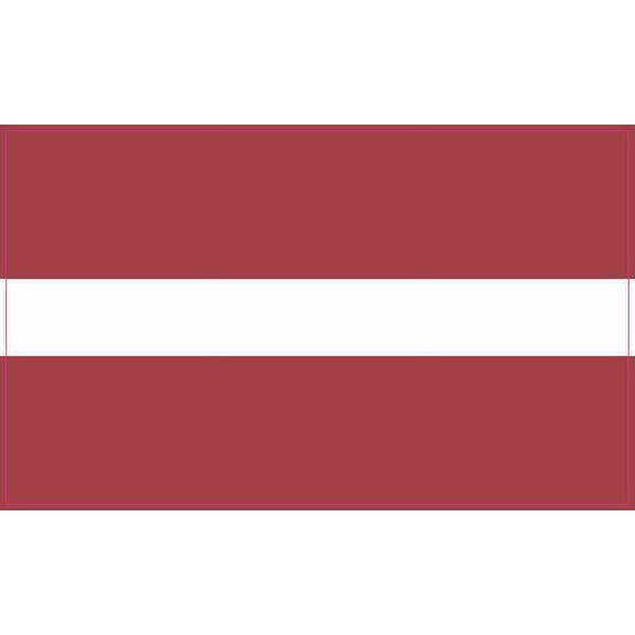 5in x 3in Latvia Flag Sticker