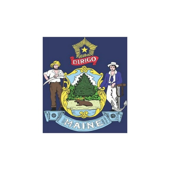 5in x 3in Maine State Flag Magnet