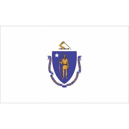 5in x 3in Massachusetts State Flag Magnet