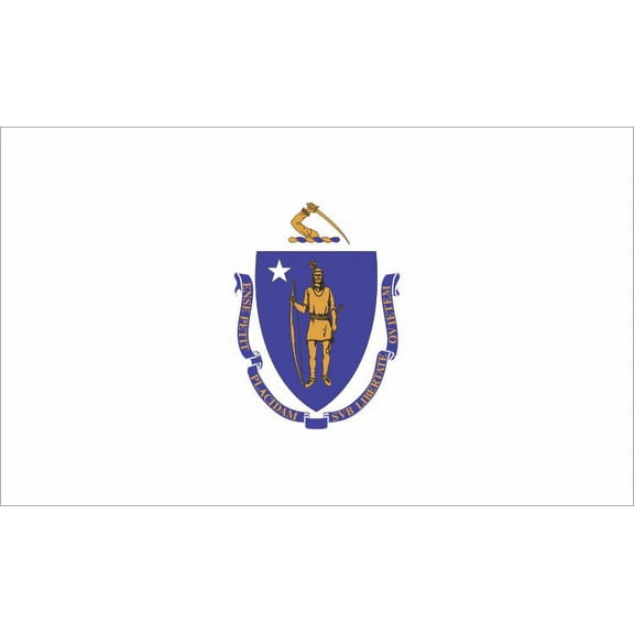 5in x 3in Massachusetts State Flag Magnet