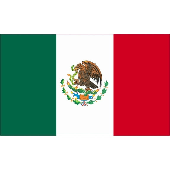 5in x 3in Mexican Flag Sticker