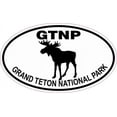 thumbnail image 1 of 5in x 3in Moose Oval Grand Teton National Park Sticker, 1 of 2