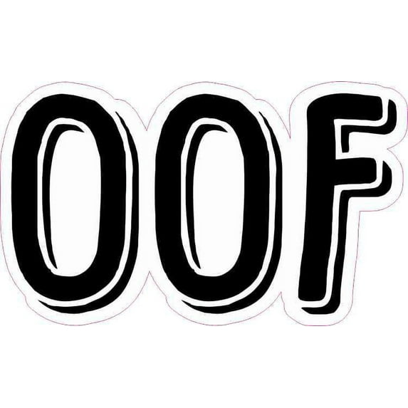 5in x 3in Oof Sticker
