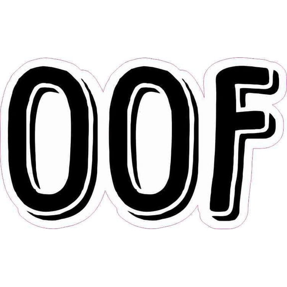 5in x 3in Oof Sticker