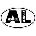 thumbnail image 1 of 5in x 3in Oval AL Mobile Alabama Sticker, 1 of 2