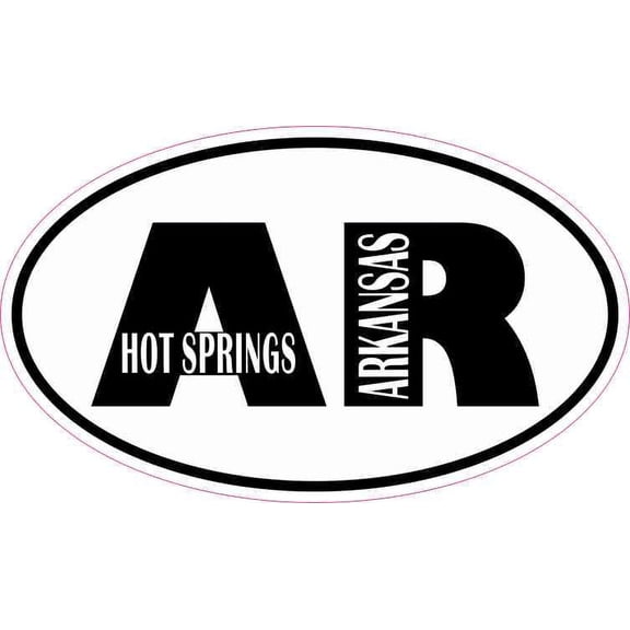 5in x 3in Oval AR Hot Springs Arkansas Sticker