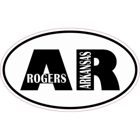 5in x 3in Oval AR Rogers Arkansas Sticker