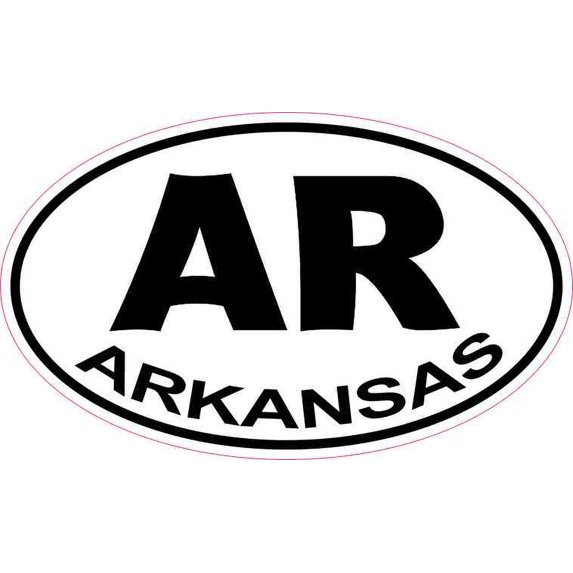 5in x 3in Oval Arkansas Sticker