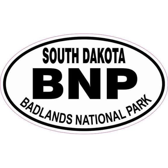 5in x 3in Oval Badlands National Park Sticker