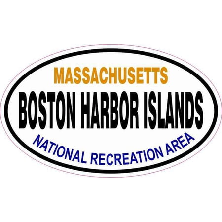 5in x 3in Oval Boston Harbor islands Sticker