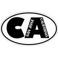thumbnail image 1 of 5in x 3in Oval CA San Jose California Sticker, 1 of 2