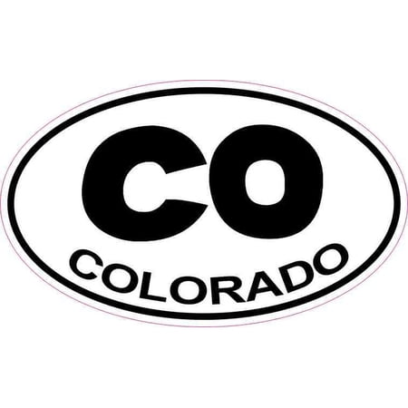 5in x 3in Oval CO Colorado Sticker