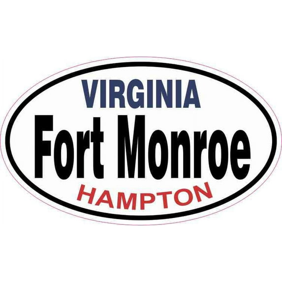 5in x 3in Oval Fort Monroe Sticker