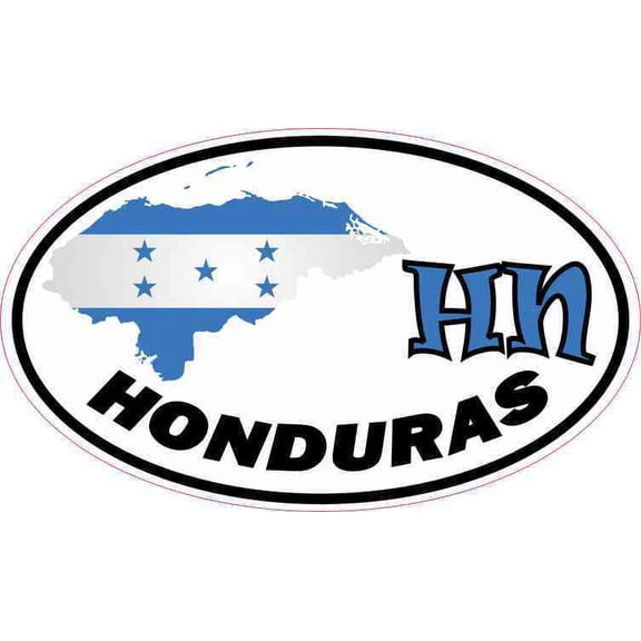 5in x 3in Oval HN Honduras Sticker Vinyl Vehicle Decal Travel Hobby Stickers