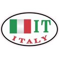 thumbnail image 1 of 5in x 3in Oval IT Italy Flag Sticker Vinyl Vehicle Decal Travel, 1 of 1