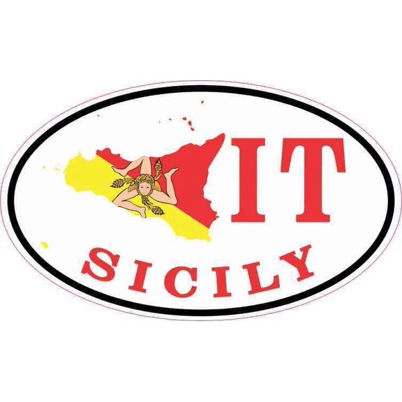 5in x 3in Oval IT Sicily Sticker