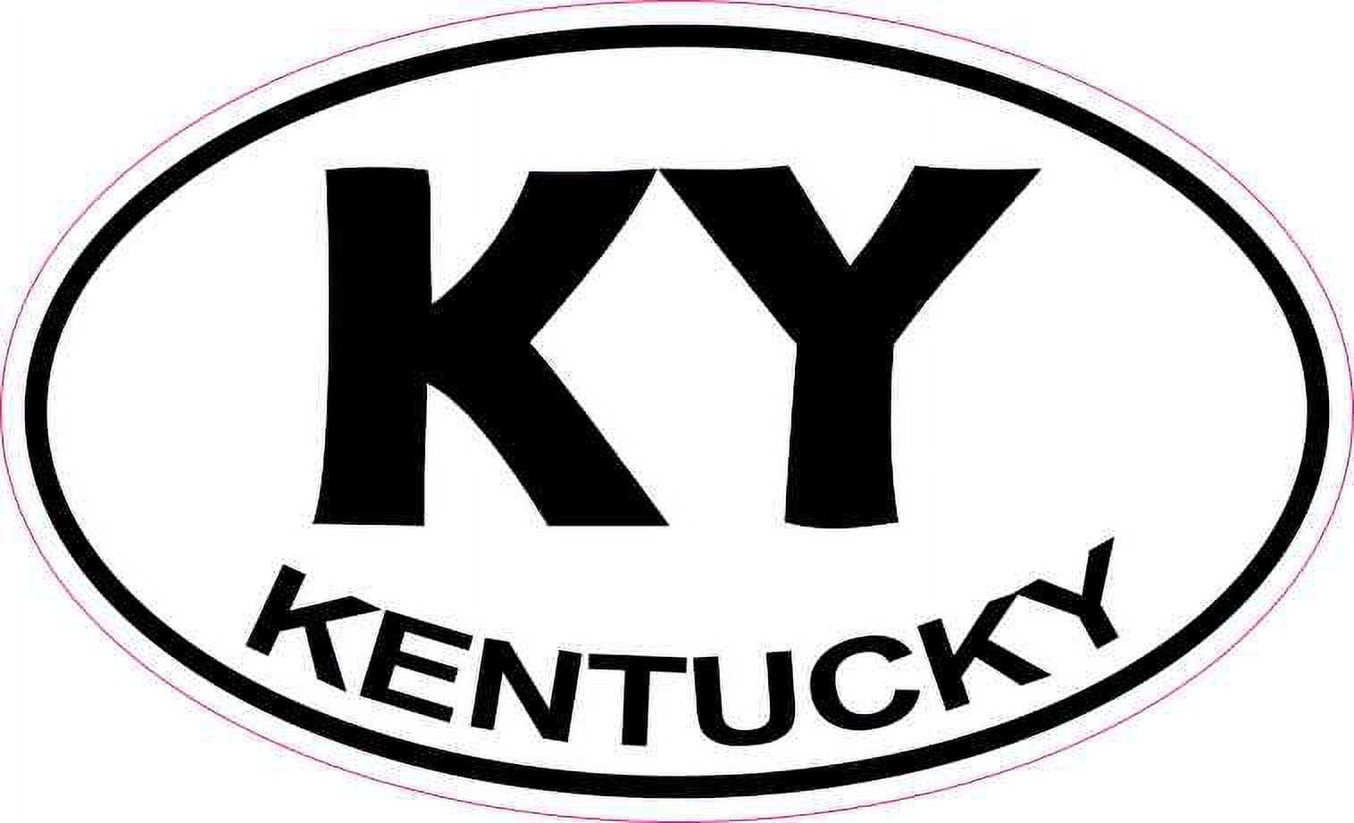 Ky's Sticker 5in x 3in Oval Kentucky Sticker - Walmart.com