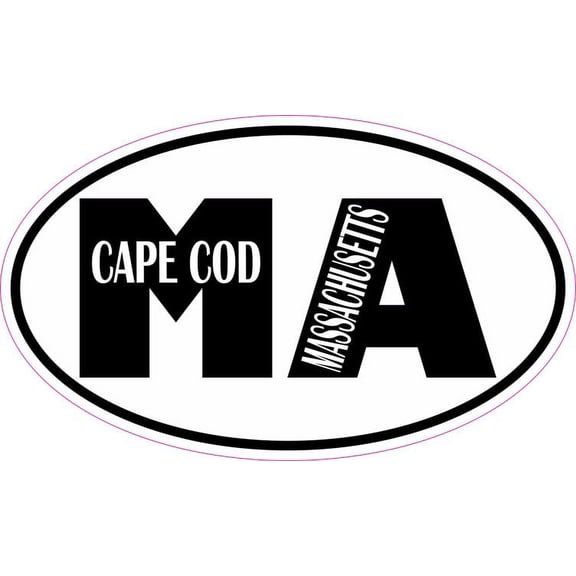 5in x 3in Oval MA Cape Cod Massachusetts Sticker