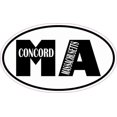 thumbnail image 1 of 5in x 3in Oval MA Concord Massachusetts Sticker, 1 of 3