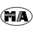 thumbnail image 1 of 5in x 3in Oval MA Nantucket Massachusetts Sticker, 1 of 3