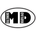 thumbnail image 1 of 5in x 3in Oval MD Baltimore Maryland Sticker, 1 of 2