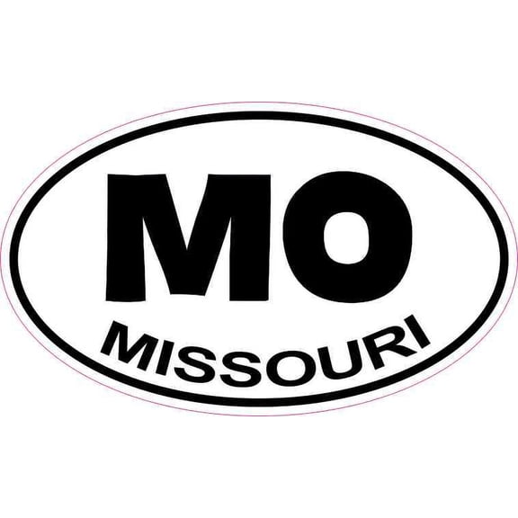 5in x 3in Oval MO Missouri Sticker