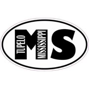 5in x 3in Oval MS Tupelo Mississippi Sticker