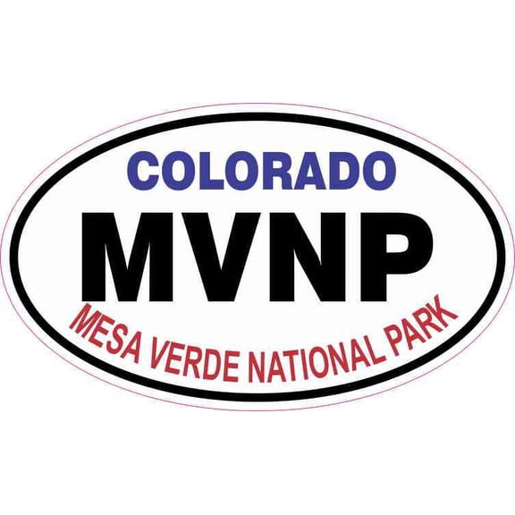 5in x 3in Oval Mesa Verde National Park Sticker