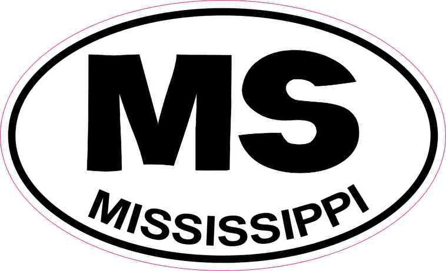 Ms Labonz Sticker 5in x 3in Oval Mississippi Sticker - Walmart.com