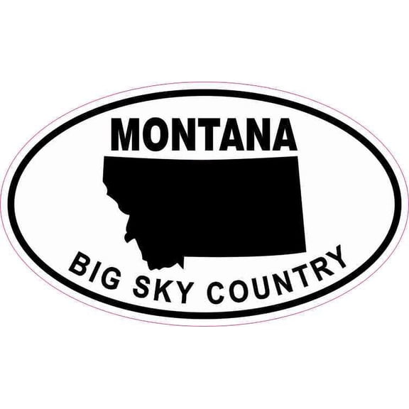 5in x 3in Oval Montana Big Sky Country Sticker