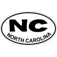 thumbnail image 1 of 5in x 3in Oval NC North Carolina Sticker, 1 of 3