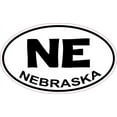 thumbnail image 1 of 5in x 3in Oval NE Nebraska Sticker, 1 of 3
