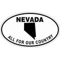 thumbnail image 1 of 5in x 3in Oval Nevada All For Our Country Sticker, 1 of 3