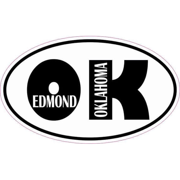 5in x 3in Oval OK Edmond Oklahoma Sticker