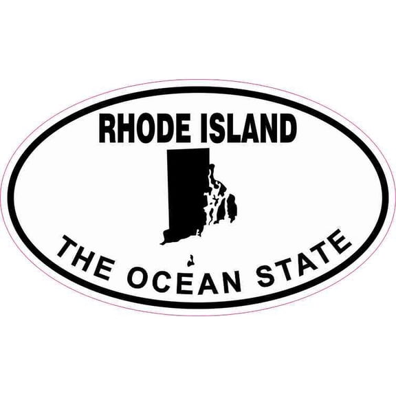 5in x 3in Oval Rhode island the Ocean State Sticker