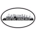 thumbnail image 1 of 5in x 3in Oval Rio de Janeiro Skyline Sticker Luggage Decal Car, 1 of 6