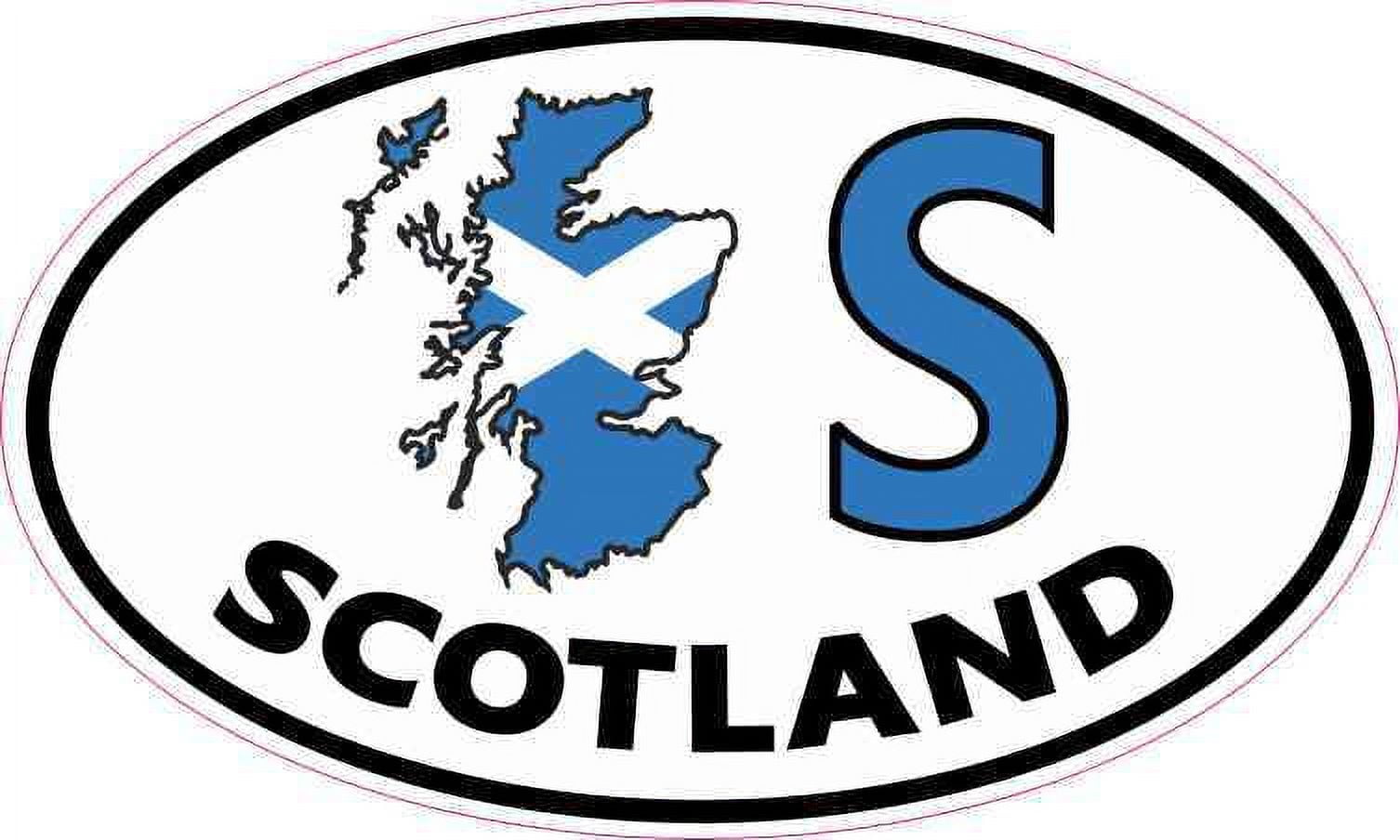 Scotland Caravan Sticker 5in x 3in Oval S Scotland Sticker Vinyl Vehicle Decal Travel Hobby ...