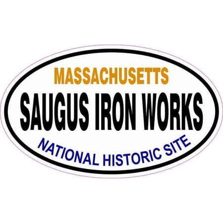 5in x 3in Oval Saugus Iron Works Sticker