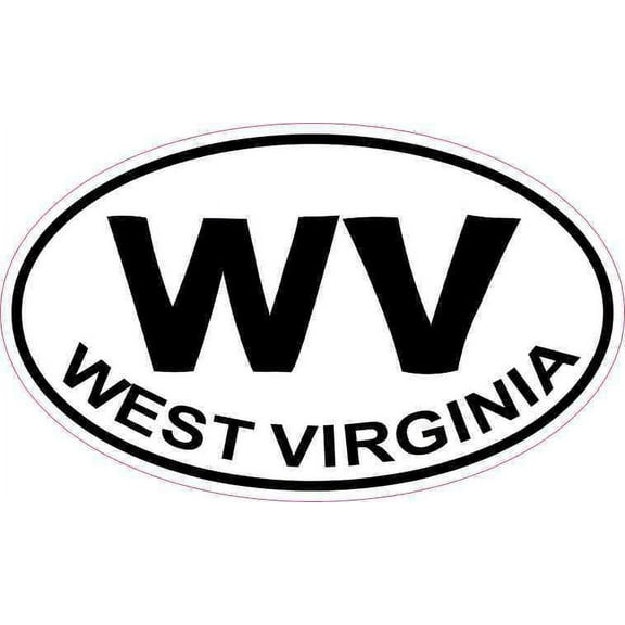 5in x 3in Oval WV West Virginia Sticker