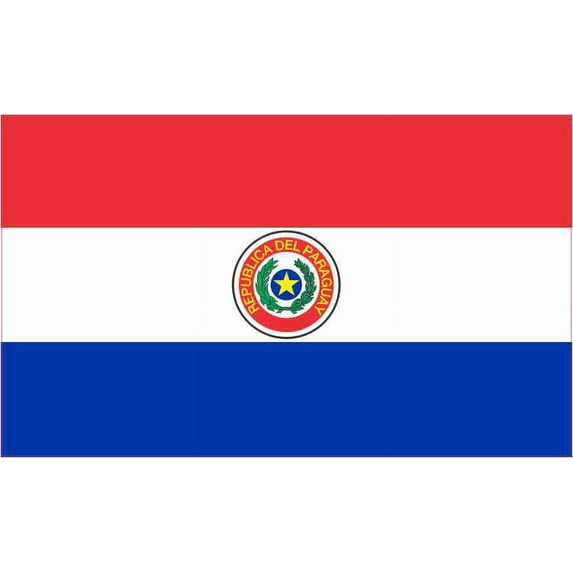 5in x 3in Paraguay Flag Sticker Vinyl Vehicle Window Bumper Decal Stickers
