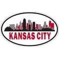thumbnail image 1 of 5in x 3in Red Oval Kansas City Skyline Sticker, 1 of 3