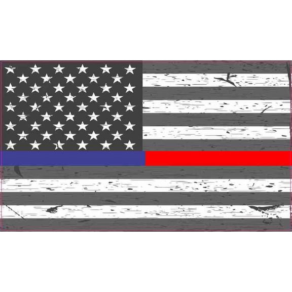 5in x 3in Rustic American Red Blue Lives Matter Magnet Magnets Flag