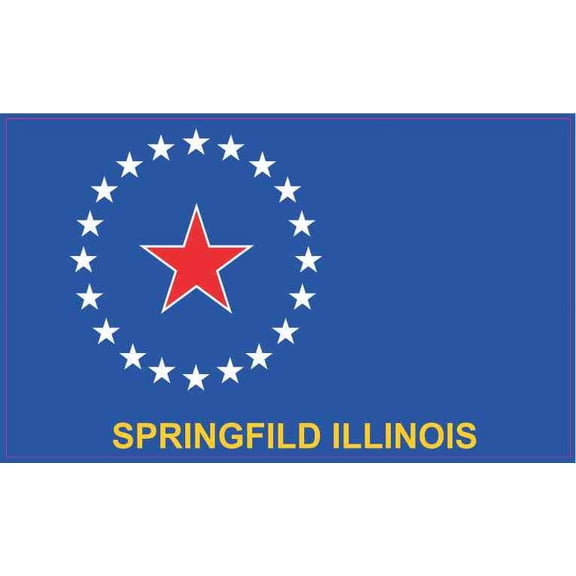5in x 3in Springfield Illinois Flag Magnet Vinyl Magnetic Magnets