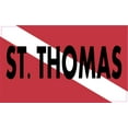 thumbnail image 1 of 5in x 3in St. Thomas Diver Down Magnet Flag Bumper Magnets, 1 of 1
