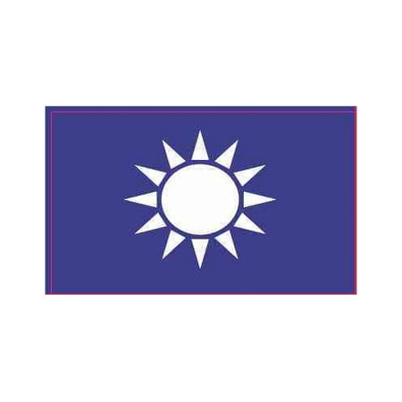 5in x 3in Taiwan Flag Sticker