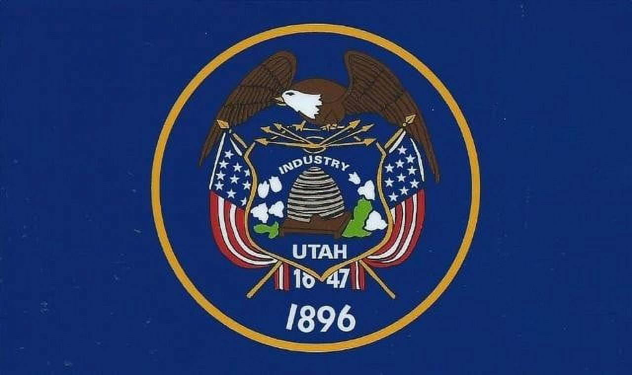 5in x 3in Utah State Flag Bumper Sticker Car Decal Window Stickers